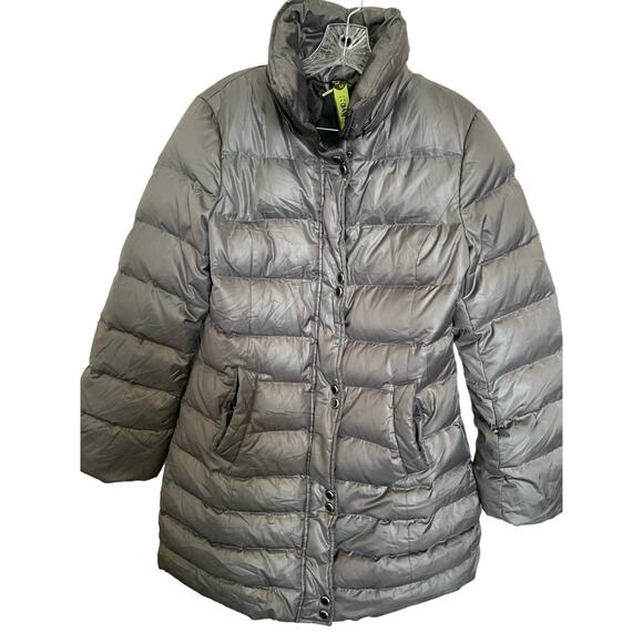 Soia & Kyo Down filled coat long length Gray size Medium Women - Picture 1 of 11